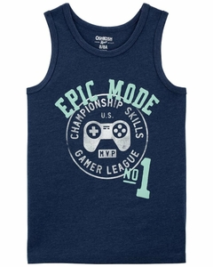 Camiseta regata Oshkosh azul game