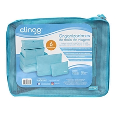 Organizador de mala de viagem azul- Clingo - comprar online