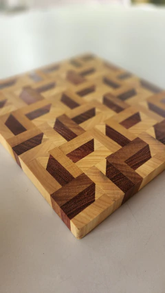 Tábua de fibra invertida - padrão 3D zigzag - Oficina Urutau