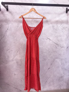 Vestido Alça Midi Poá na internet