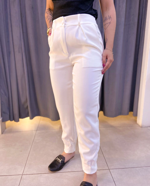 Calça Alfaiataria Cenoura Zíper - comprar online