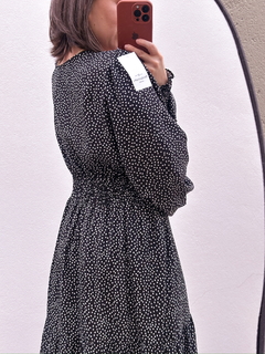 Vestido Punho Lastex Poá - comprar online