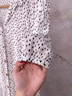 Vestido Beatriz Botões Poá