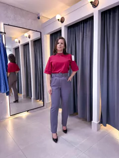 Calça Alfaiataria Com Cinto - Penduricalho Modas