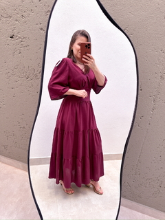 Vestido Midi Manga Flaire - loja online