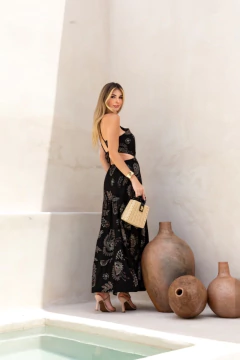 Vestido Frente Única Estampado na internet