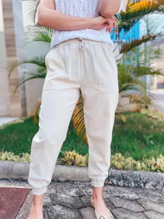 Calça Jogger Linho