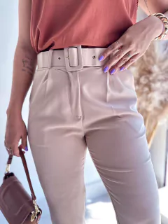 Calça Alfaiataria Com Cinto - Penduricalho Modas