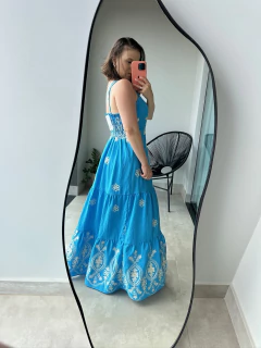 Vestido Sofia Bordado - Penduricalho Modas