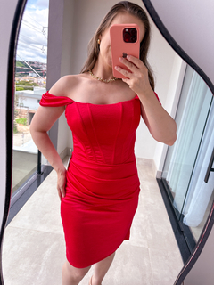 Vestido Curto Corset Acetinado - loja online