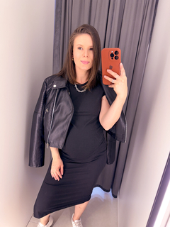 Vestido Canelado Midi Manguinha