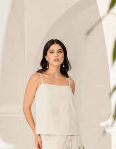 Regata Alça Linho - comprar online