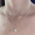 Colar Luxo Coração Cravejado com Zircônia Cristal e Azul - comprar online