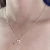 Colar Luxo Coração Cravejado com Zircônia Cristal e Rosa