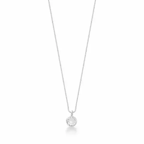 Colar de Prata Redondo Pingente Acoplado Cristal
