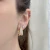 Brinco Argola Oval Maior Cravejado Zircônia Cristal Banhado em Ouro 18k - comprar online