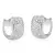 Brinco de Prata Argola de Click 4 Fileiras Zircônia Cristal Média