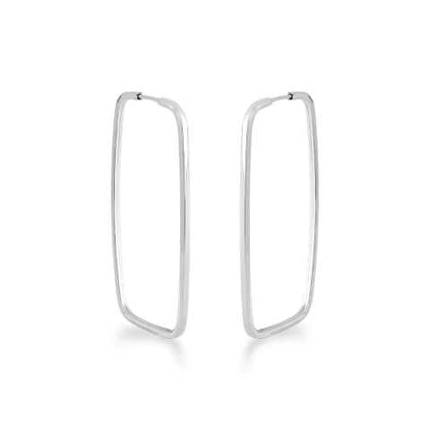 Brinco Argola Fio Quadrado Retangular