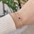 Pulseira de Prata Elos Redondos Coração Vermelho
