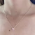 Colar Luxo Coração Cravejado com Zircônia Cristal e Rosa - Like Pratas - Joias em prata 925