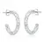 Brinco de Prata Argola de Click Toda Trabalhada Fios Abertos