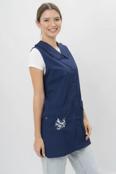 Imagen de Guardapolvo Entallado - Azul Marino - Sin Mangas | Modelo Libelula