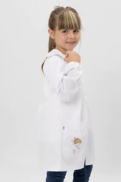 Guardapolvo Primaria - Blanco - Mangas Largas | Modelo Bailarina - tienda online