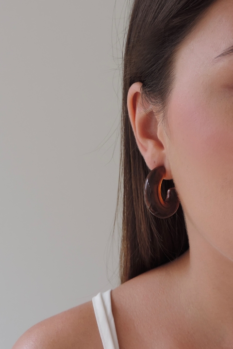 Argola Oval Resina - comprar online