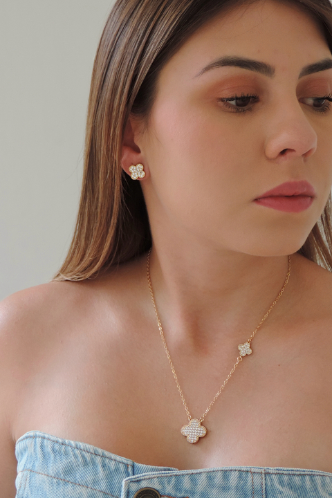 Conjunto Trevo Zircônias