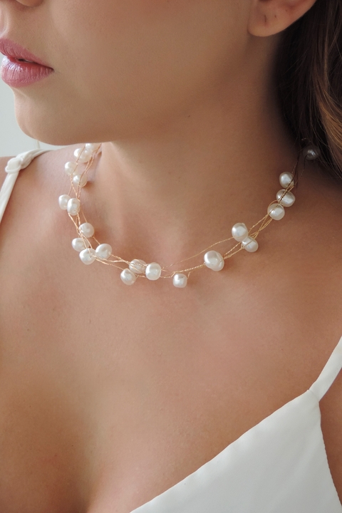 Chocker Fios Pingentes Madre Pérola - comprar online