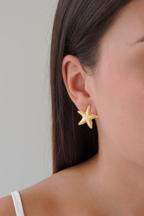 Brinco Estrela do Mar Texturizado - comprar online