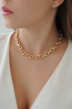 Chocker Corrente Elo Arredondado
