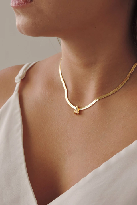 Chocker Malha Italiana Letra