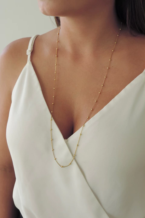 Colar Longo Bolinhas - comprar online