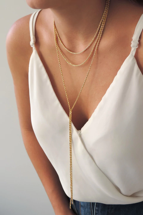 Colar Triplo Cordão Baiano Gravatinha - comprar online