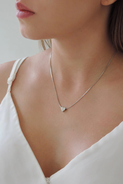 Colar Pingente Coração Liso