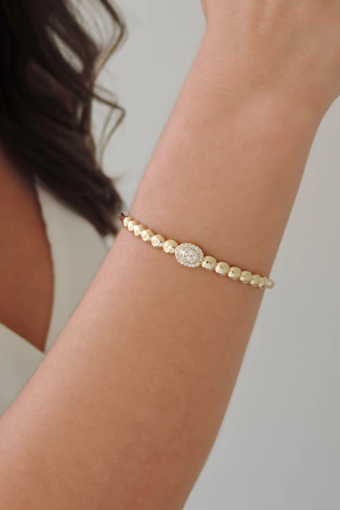 Bracelete Esferas Pingente - comprar online