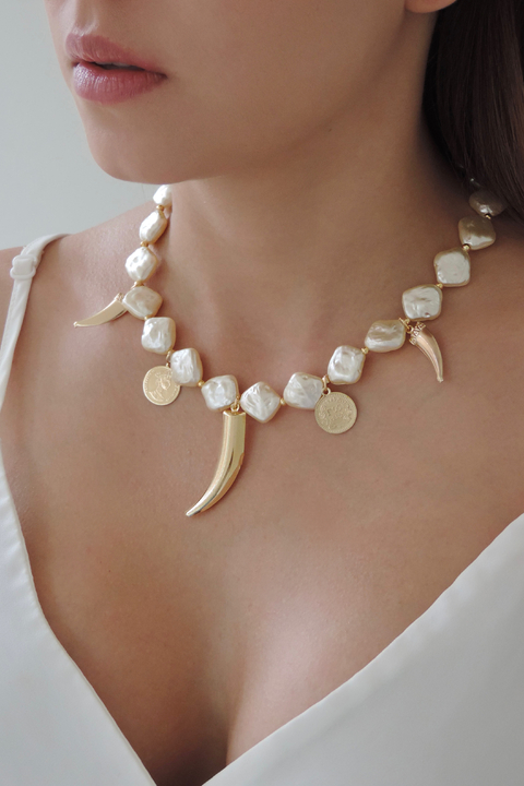Chocker Madre Pérola Pingentes - comprar online