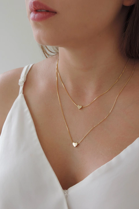 Colar Duplo Coração