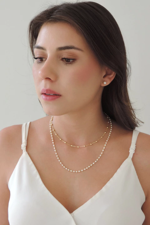 Conjunto Duplo Pérola e Esfera - comprar online