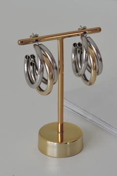 Argola Tripla G Mista - loja online