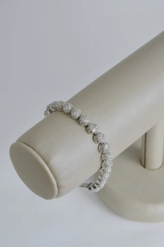 Pulseira Esfera Cravejada - Boug Acessórios