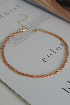 Chocker Corda Fio Ouro - Boug Acessórios