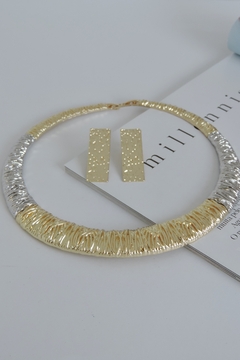 Conjunto Gargantilha Texturizada - comprar online