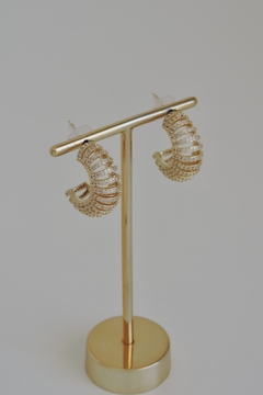 Argola Cravejada Fios - comprar online