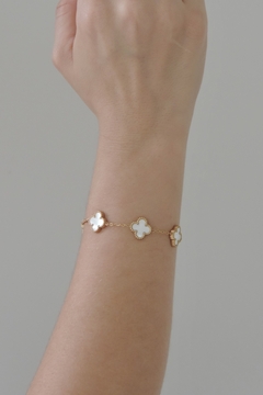 Pulseira Aço Inoxidável Trevo - comprar online