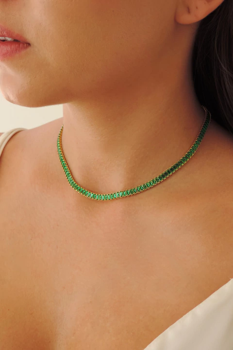 Chocker Riviera Baguete Verde - comprar online