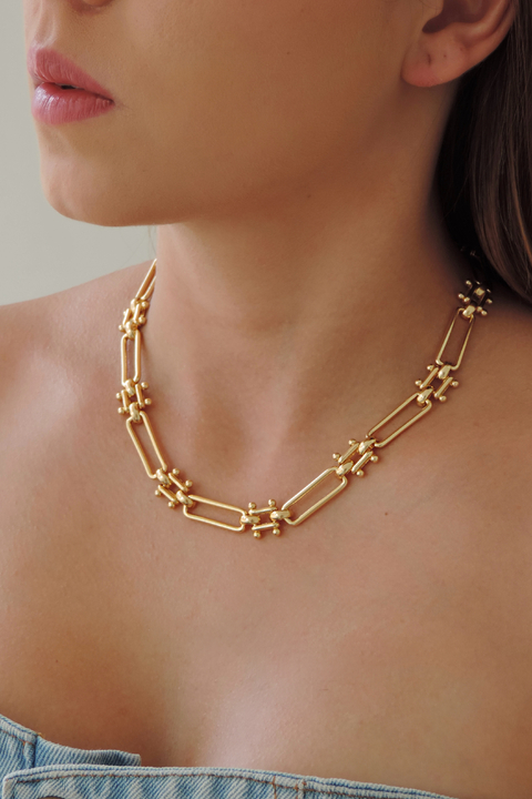 Chocker Luxo Elo Retangular