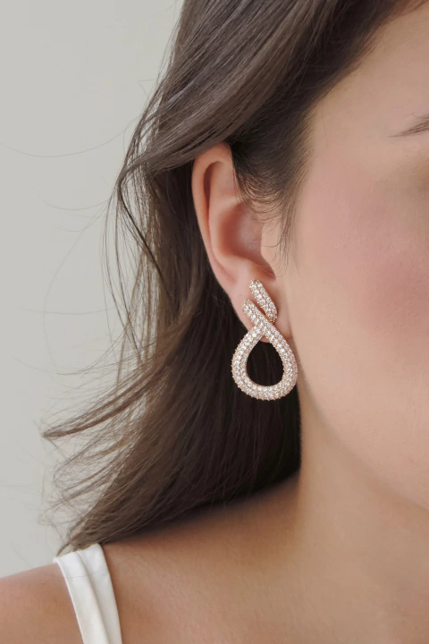 Brinco Entrelaçado Luxo - comprar online