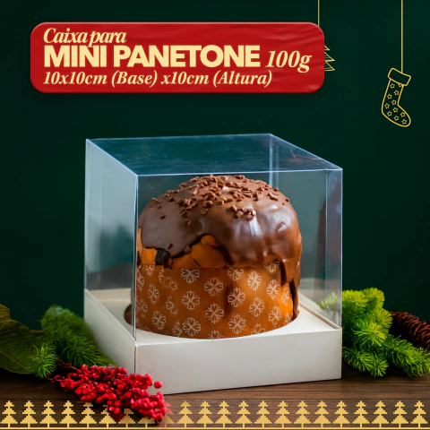 Mini Panetone Vitrine - 10x10cm (Base) x10cm (Altura) - KIT 5 UNIDADES - comprar online